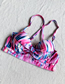 Fashion Pink Gradient Strap Split Swimsuit