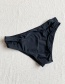 Fashion Black Tie Cutout Split Swimsuit