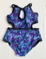 Fashion Color Printed One-piece Swimsuit