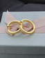 Fashion Gold-plated White Zirconium Copper Plating Zirconium-embedded Three-row Round Earrings