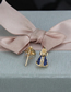 Fashion Gold-plated Blue Zirconium Copper Plated Zircon Mini Stud Earrings