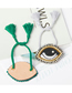 Fashion Dark Green Imported Rice Beads Woven Eye Crystal Tassel Bracelet