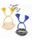 Fashion Royal Blue Gold-plated Tassel Bracelet With Diamonds