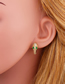 Fashion Green Snake Diamond Alloy Earrings