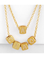 Fashion Golden T Diamond Letter Sieve Alloy Pendant