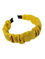 Fashion Yellow Pleated Pile Wide Edge Fabric Headband