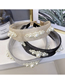 Fashion White Mesh Gauze Pearl Flower With Tooth Hoop
