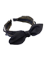 Fashion Black And Silver Lace Screen Yarn Bronzing Bow Hit Color Headband