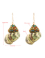 Fashion Color Conch Alloy Earrings With Diamonds