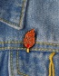 Fashion Orange Match Flame Letter Enamel Pin Badge