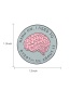 Fashion Pink Brain Thinking Pattern Introverted Character Alloy Enamel Brooch