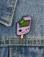 Fashion Purple Color Drop Brooch For Game Console