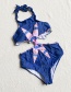 Fashion Color Printed Tethered Swimsuit
