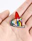 Fashion Color Rainbow Dwarf Cartoon Enamel Alloy Drip Badge Collar Pin