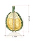Fashion Yellow Alloy Brooch With Durian Contrast