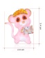 Fashion Pink Alloy Mouse Brooch