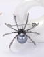 Fashion Gun Black Alloy Pearl Brooch With Spider