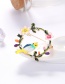 Fashion Yellow Alloy Brooch With Diamonds And Flowers