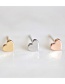 Fashion Silver Titanium Steel Shiny Heart-shaped Stainless Steel Earrings