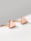 Fashion Silver Shiny Stainless Steel Geometric Triangle Earrings
