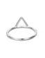 Fashion Golden Stainless Steel Geometric Triangle Openwork Thin Edge Ring