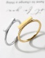 Fashion Golden Stainless Steel Geometric Word Ring