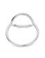 Fashion Silver Geometric Irregular Hollow Stainless Steel Ring