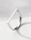Fashion Silver Stainless Steel Thin Edge Ring