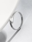 Fashion Silver 18k Gold Plated Open Stainless Steel Ring
