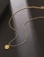 Fashion Golden Love 18k Gold Plated Stainless Steel Titanium Steel Necklace
