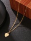 Fashion Golden Stainless Steel Heart-shaped 18k Gold Titanium Steel Necklace