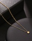 Fashion Golden Gloss Round Brand Stainless Steel Polished Necklace
