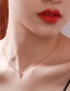 Fashion Golden Stainless Steel Hollow Fishbone Geometric Alloy Necklace