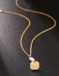 Fashion Golden Stainless Steel Coin Geometric English Necklace