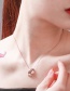 Fashion Rose Gold Long Life Lock Stainless Steel Hypoallergenic Blessing Hollow Clavicle Chain