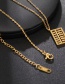 Fashion Golden Abacus Stainless Steel Alloy Geometric Necklace