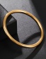 Fashion Golden Stainless Steel Oval Gloss Bangle