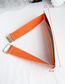Fashion Orange Rectangular Alloy Elastic Belt