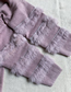 Fashion Deep Purple Knitted Plush Sweater