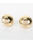 Fashion Golden Geometric Round Electroplated Metal Earrings