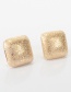 Fashion Golden Geometric Square Metal Earrings