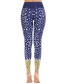 Fashion Blue [pants Only] Geometric Print Contrast Color Yoga Sports Fitness Pants