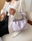 Fashion Purple Big Bow Pleated Shoulder Underarm Bag