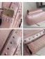 Fashion Pink Queen Studded Checked Backpack