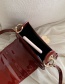 Fashion Red Wine Contrast Lock-stitch Shoulder Bag