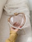 Fashion White Pearl Peach Heart Jelly Chain Cross-body Bag
