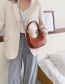 Fashion Coffee Color Chain Crescent Shoulder Bag