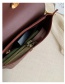 Fashion Coffee Color Stone Shoulder Crossbody Bag