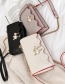 Fashion Gray Chain Pearl Cat Lock Cross-body Bag
