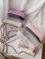 Fashion Pink Transparent Stitched Contrast Fringe Chain Shoulder Bag